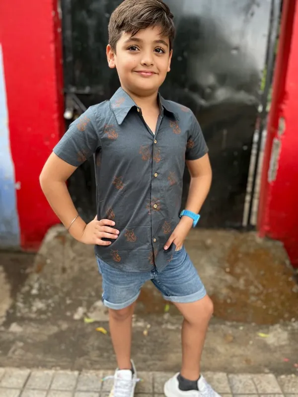 Grey_Kitty_Block_Print_Cotton_Lycra_Shirt_For_Boys