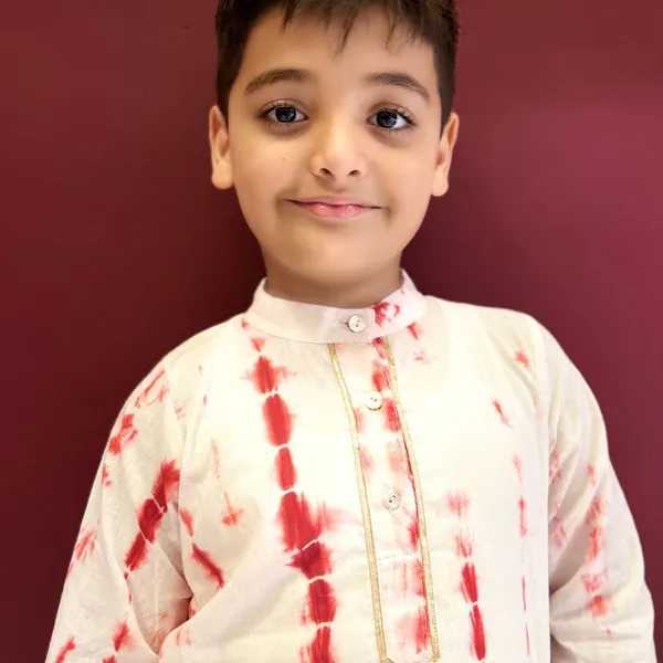 Red_And_White_Tie_Dye_Cotton_Kurta_Pyjama_Set_For_Boys