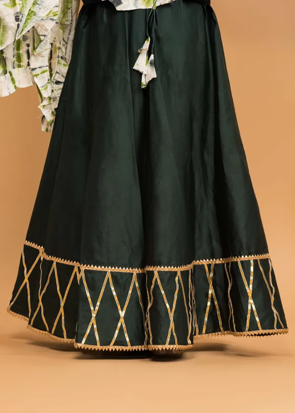 Green_And_White_Solid_Embroidery_Lehnga_Choli_Dupatta_Set