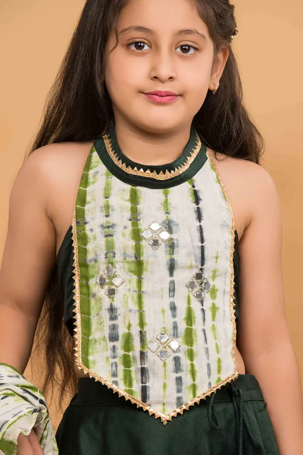 Green_And_White_Solid_Embroidery_Lehnga_Choli_Dupatta_Set
