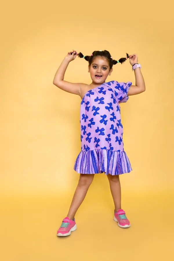 Purple_Puppy_One_Shoulder_Dress_For_Girls