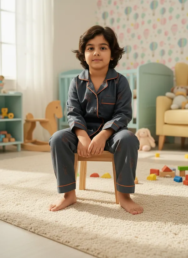 Midnight_Blue_Kitty_Hand_Block_Printed_Lycra_Cotton_Night_Suit_For_Boys