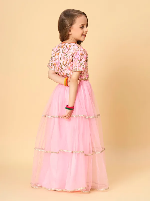 Pink_Two_Piece_Party_Wear_Lehnga_Choli_Set_For_Girls