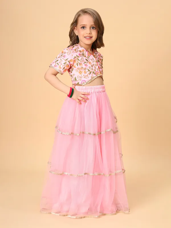 Pink_Two_Piece_Party_Wear_Lehnga_Choli_Set_For_Girls