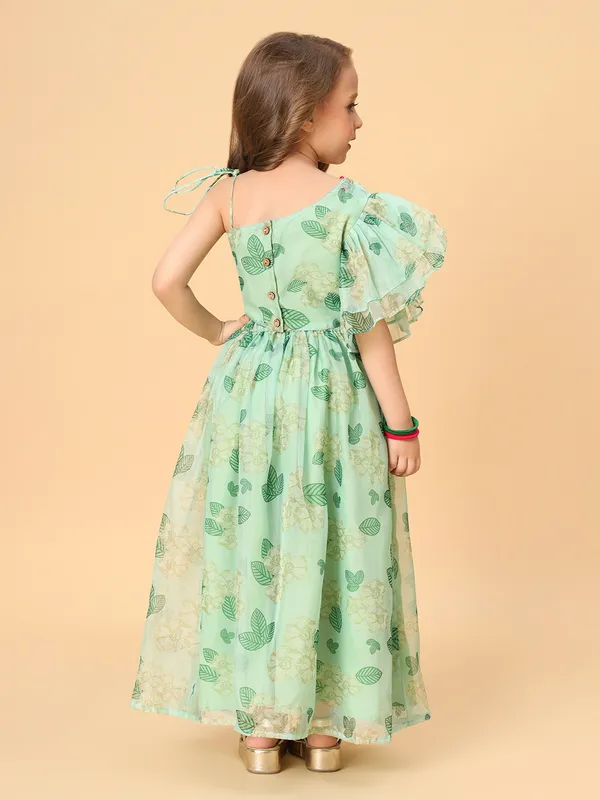 Green_Two_Piece_Green_Party_Wear_Lehnga_Top_Dupatta_Set_For_Girls