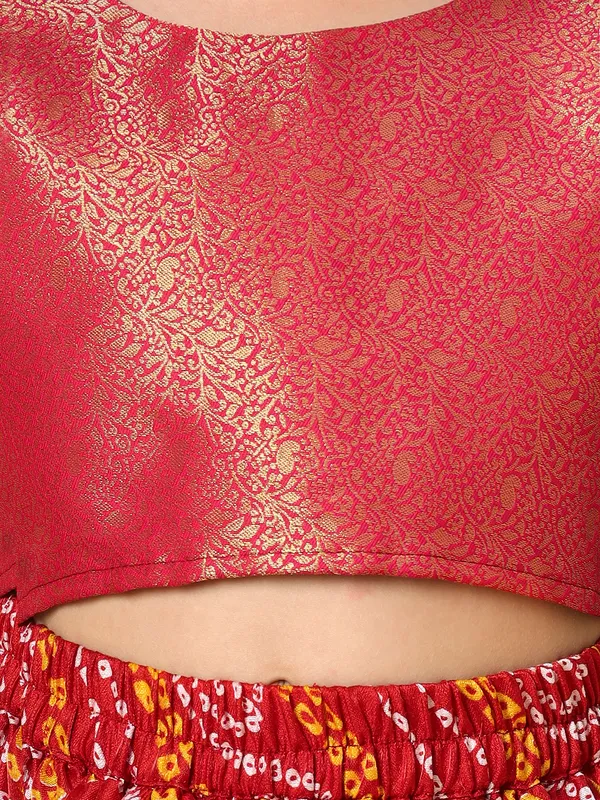Red_Three_Piece_Party_Wear_Lehnga_Top_Dupatta_Set_For_Girls