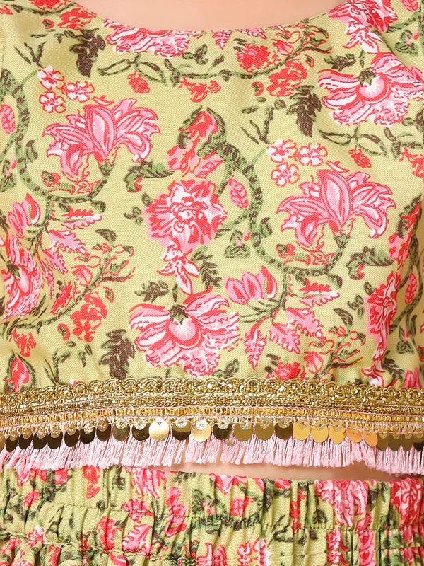 Yellow_&_Pink_Three_Piece_Party_Wear_Lehnga_Top_Dupatta_Set_For_Girls