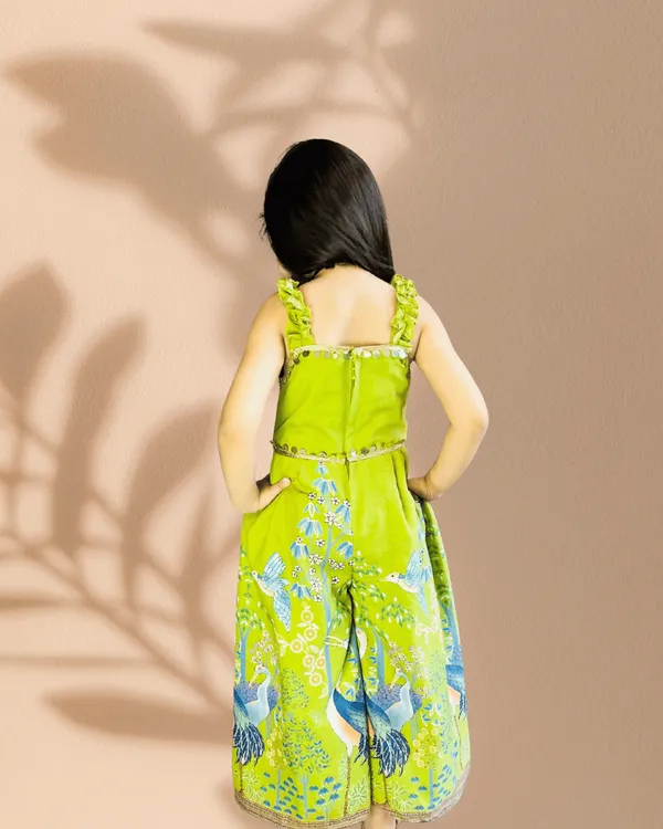 Green_1_piece_Digital_Print_Jumpsuit_for_Girls