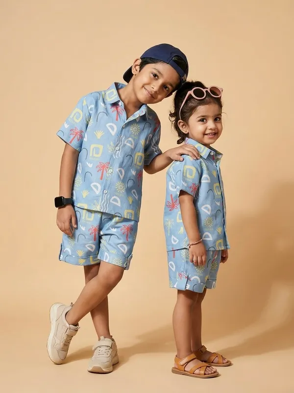 Kids_Unisex_Blue__Print_Premium_Cotton_Co-Ord_Set