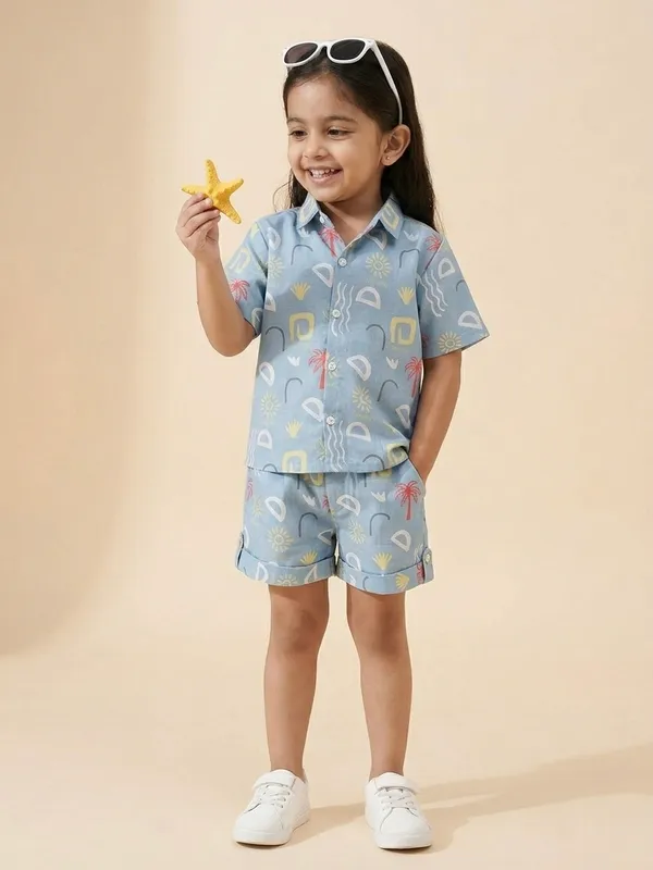 Kids_Unisex_Blue__Print_Premium_Cotton_Co-Ord_Set