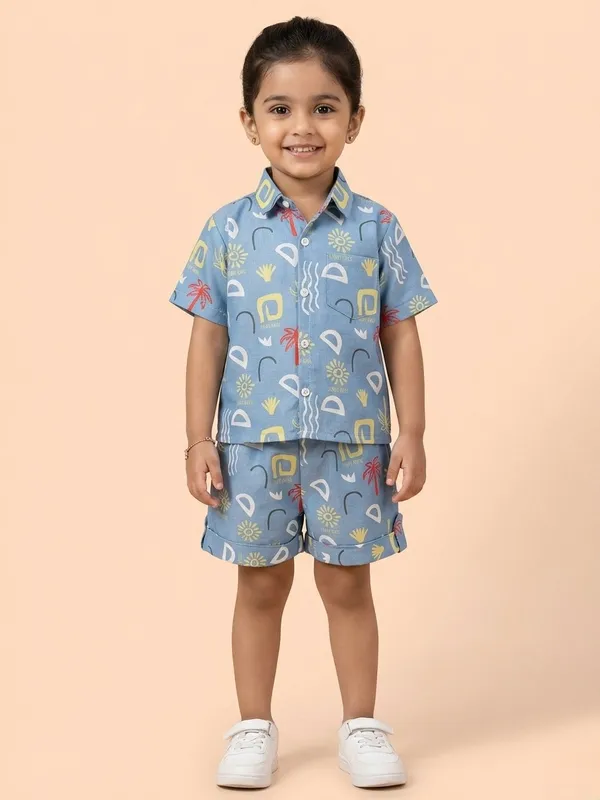Kids_Unisex_Blue__Print_Premium_Cotton_Co-Ord_Set