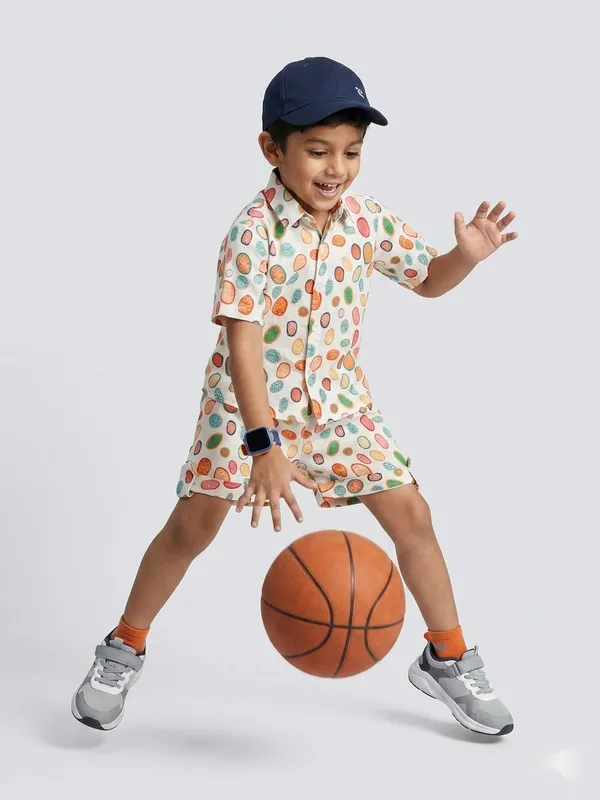 Kids_Unisex_Cream_Multicolor_Print_Premium_Cotton_Co-Ord_Set