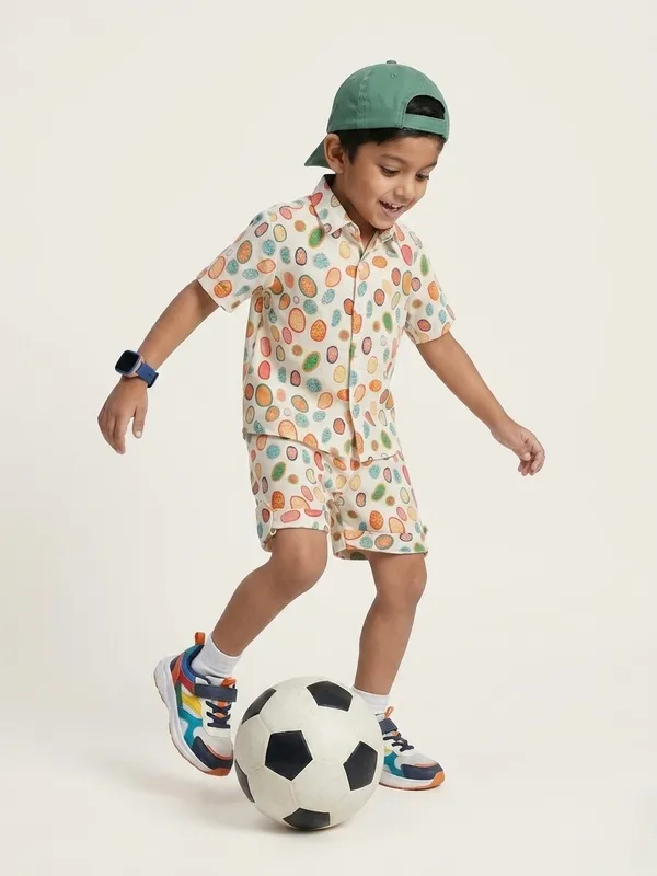 Kids_Unisex_Cream_Multicolor_Print_Premium_Cotton_Co-Ord_Set
