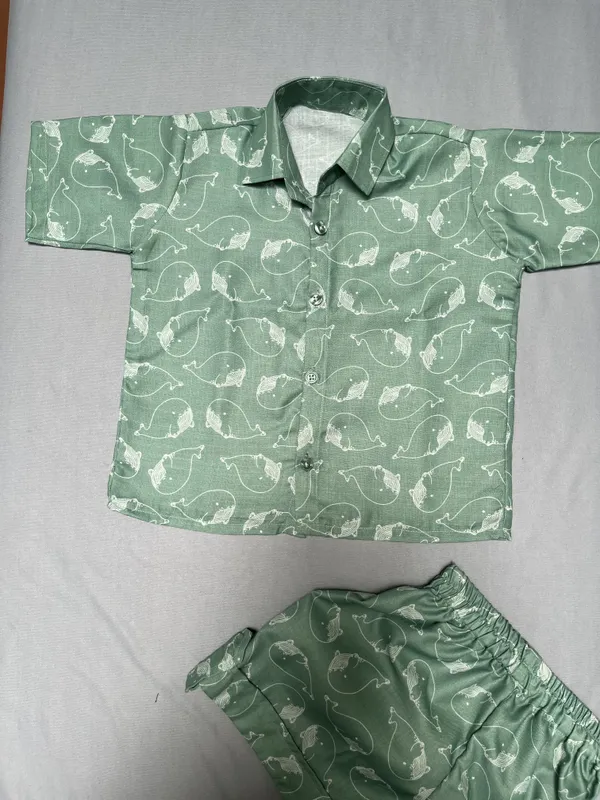 Kids_Unisex_Sage_Green_Whale_Print_Premium_Cotton_Co-Ord_Set