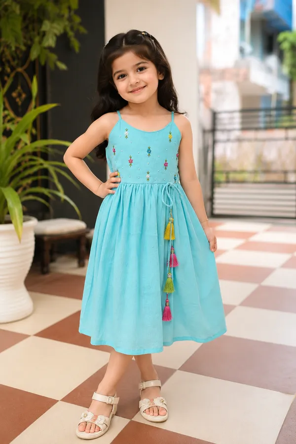 Sky_Blue_Hand_Embroidered_Cotton_Dress
