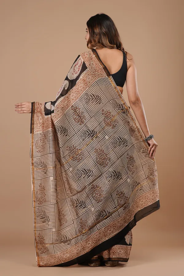 Multicolor_Chanderi_Silk_Premium_Saree_With_Unstitched_Blouse_For_Women