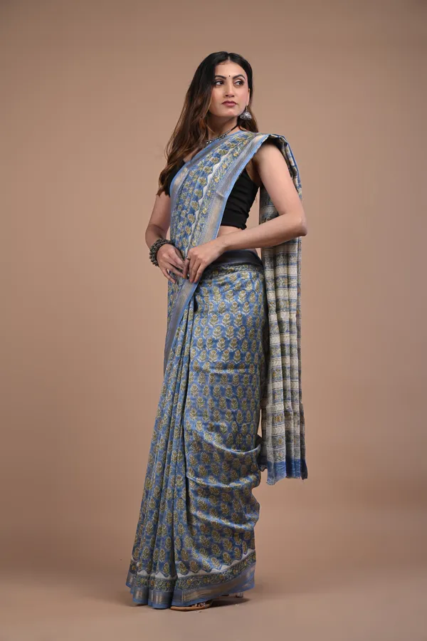 Sky_Blue_Maheshwari_Silk_Premium_Saree_With_Unstitched_Blouse_For_Women