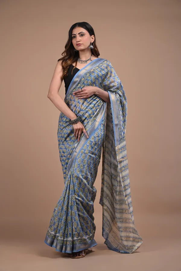 Sky_Blue_Maheshwari_Silk_Premium_Saree_With_Unstitched_Blouse_For_Women