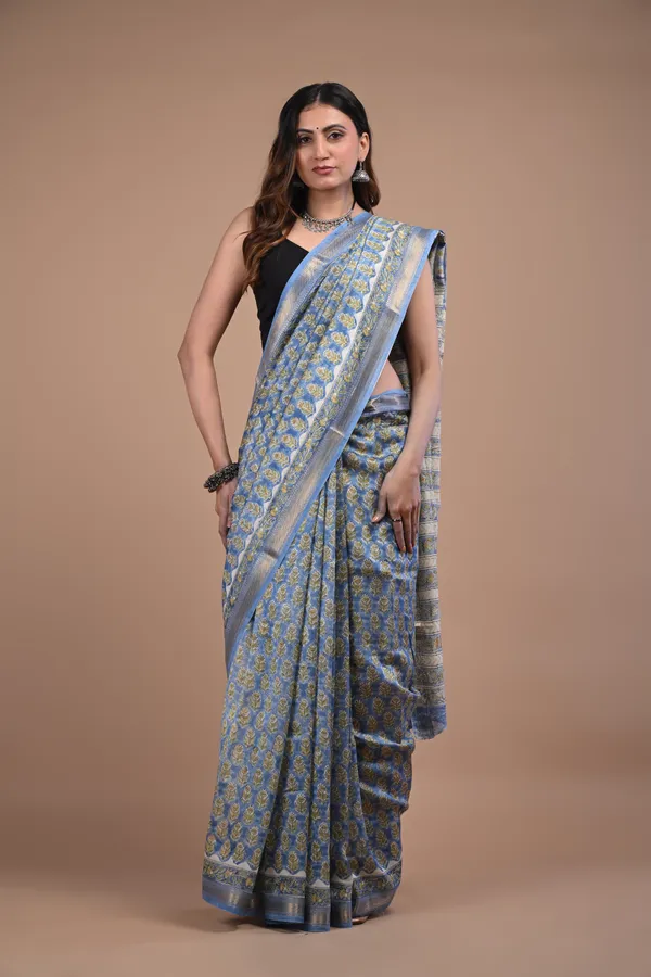 Sky_Blue_Maheshwari_Silk_Premium_Saree_With_Unstitched_Blouse_For_Women