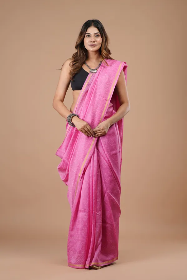 Pink_Chanderi_Silk_Premium_Saree_With_Unstitched_Blouse_For_Women