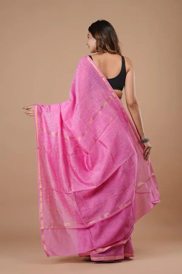 Pink_Chanderi_Silk_Premium_Saree_With_Unstitched_Blouse_For_Women