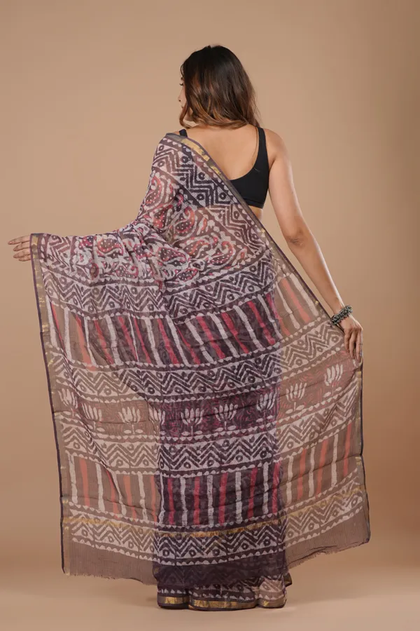 Purple_Kota_Doriya_Premium_Saree_With_Unstitched_Blouse_For_Women
