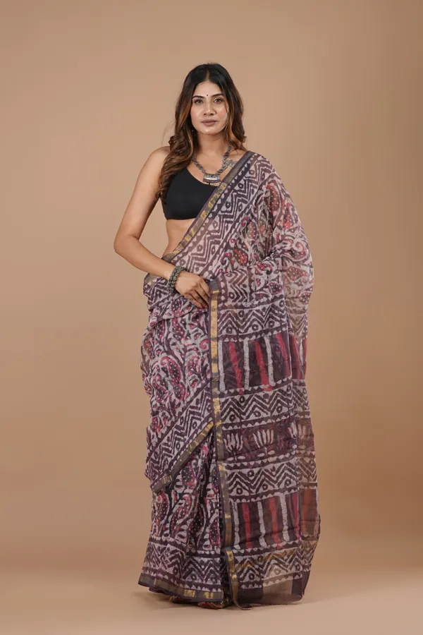 Purple_Kota_Doriya_Premium_Saree_With_Unstitched_Blouse_For_Women