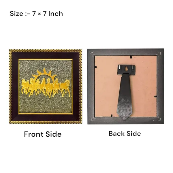 Golden_7_Running_Horses_On_Raw_Pyrite_With_Rising_Sun_Frame_Symbol_Of_Speed,_Strength,_Success,_Prosperity_&_Victory_For_Home_And_Office_Decor