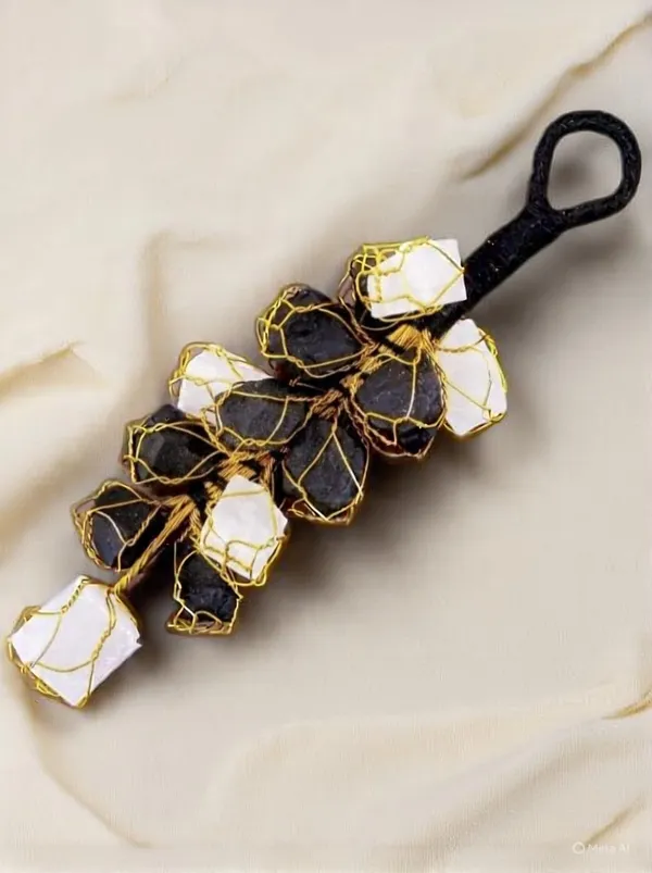 Natural_Handcrafted_Black_Tourmaline_And_Selenite_Hanging_Ornament_Selenite_And_Tourmaline_Rough_Chunks_Hanger_Protection_From_Negative_Energy_&_Evil_Eyes