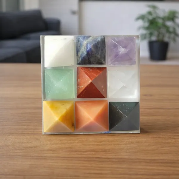 Navgrah_Yantra_Gemstone_Pyramids_Hindu_Vedic_Symbol_For_Lal_Qitab_Remedy,_Vastu,_Pooja,_Meditation_Decorative_Gemstone_Pyramids,_Set_Of_9,_Assorted_Colours