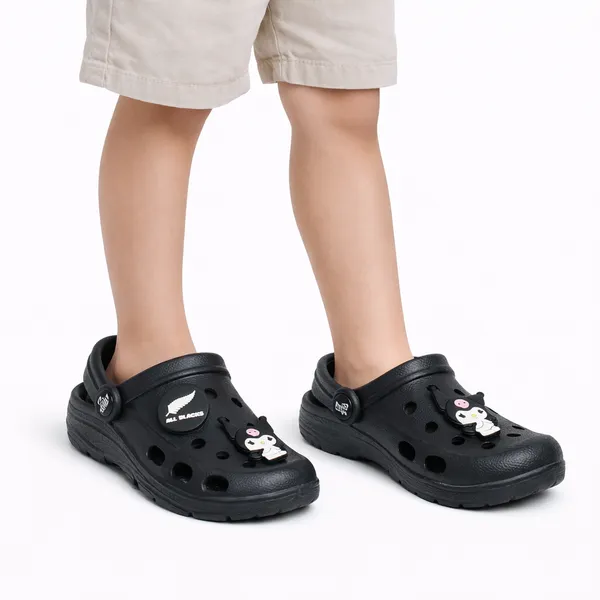 Romeo_Black_Clogs_Unisex_For_Kids