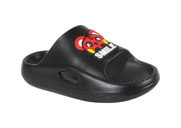 Smile_Black_Slipper_Unisex_For_Kids