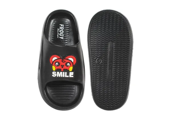 Smile_Black_Slipper_Unisex_For_Kids