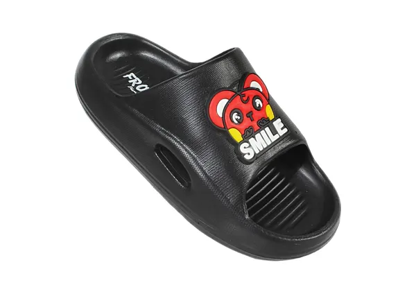 Smile_Black_Slipper_Unisex_For_Kids