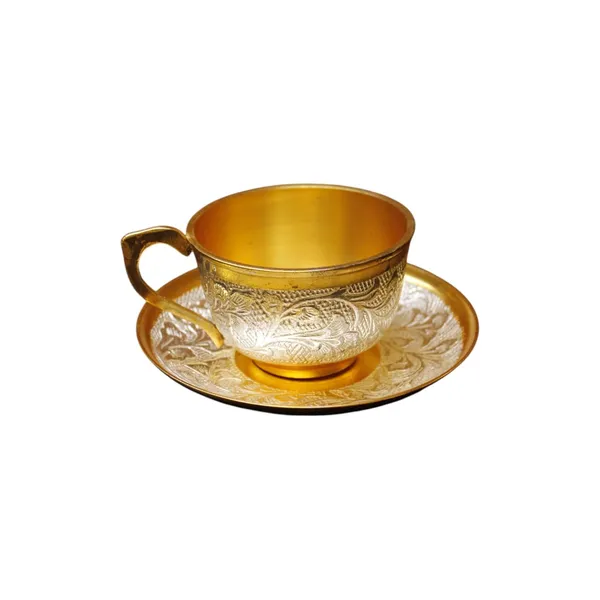 ALZARIA®_Pure_Brass_Premium_Tea_Cup_Set_With_Sauser_For_Home_And_Kitchen
