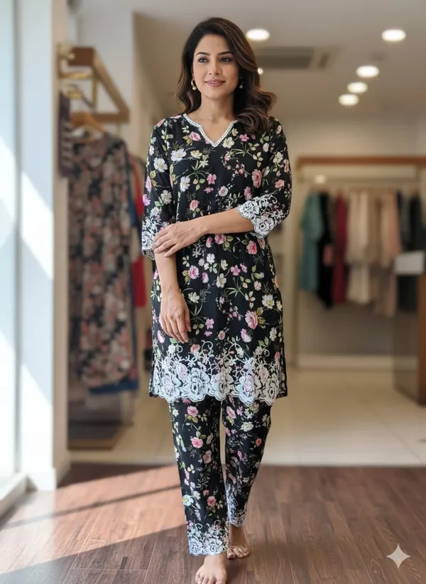 BLACK_EMBROIDERI_WORK_KURTI_2PC_SET