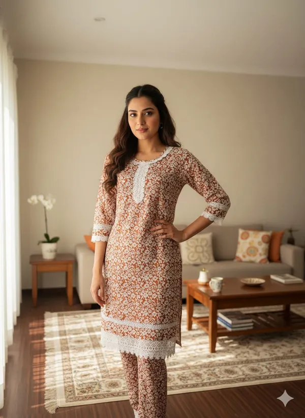 Brown_Rayon_Printed_Long_Co_Ord_Set_For_Women