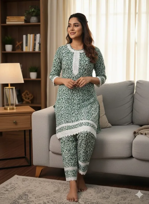 Green_Rayon_Printed_Long_Co_Ord_Set_For_Women