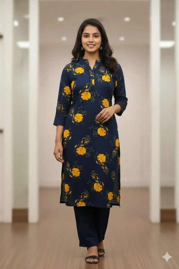 N-BLUE_PRINTED_KURTI_2PC_SET
