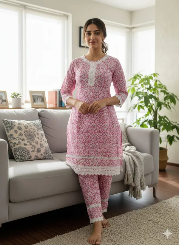 Pink_Rayon_Printed__Co-ord_SetFor_Women