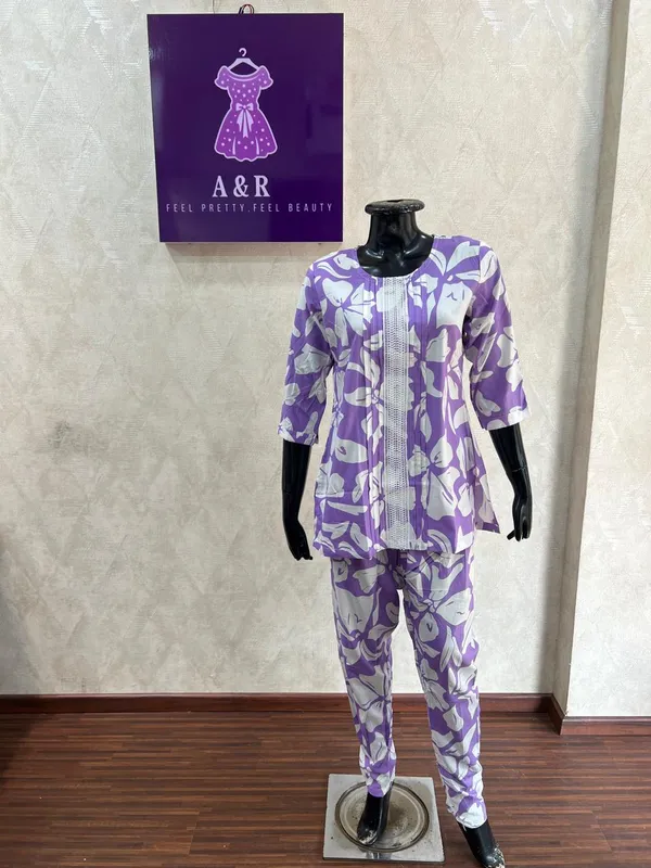 PURPLE_REYON_LACE_WORK_CORD_SET