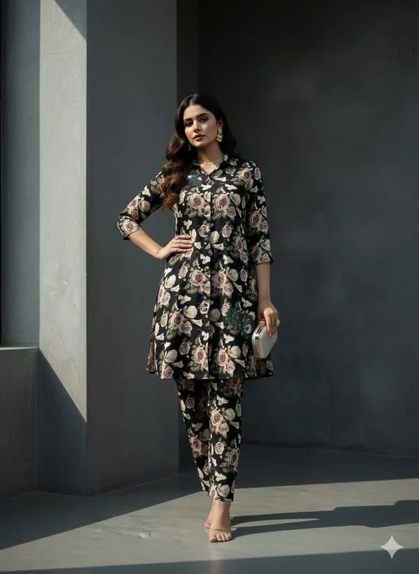 Olive_Fabric_Printed_Co_Ords_Set_For_Women