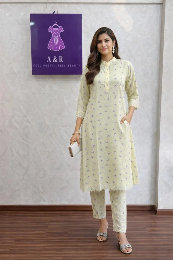 YELLOW_IMP_MODAL_PRINT_KURTI_2PC_SET