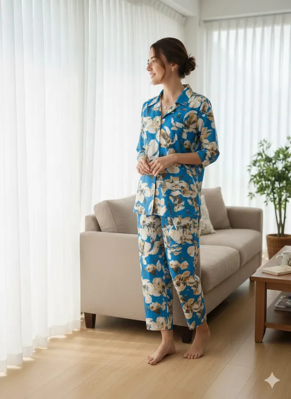 Blue_Rayon_Printed_Cord_Set_For_Women