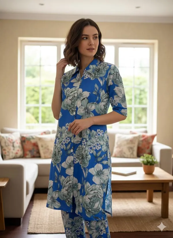 Blue_Rayon_Printed_Co_Ord_For_Women