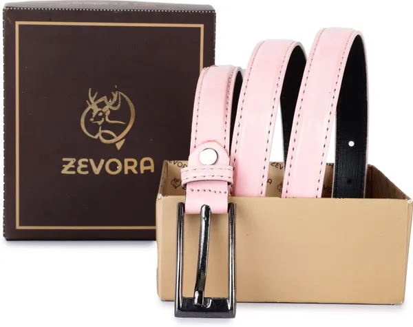 Pink_Artificial_Leather_Women_Belt_For_Girls