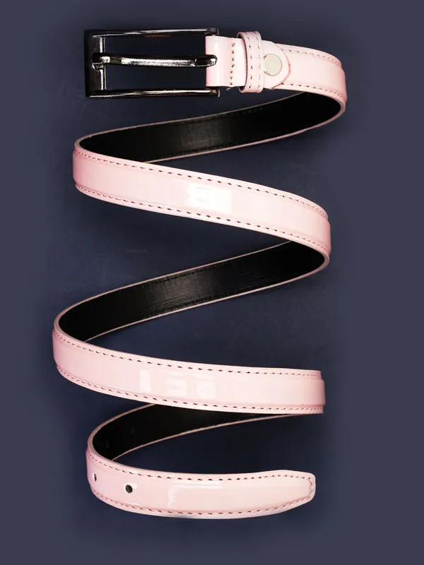 Pink_Artificial_Leather_Women_Belt_For_Girls
