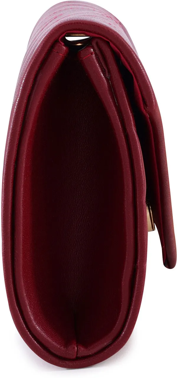 Maroon_Leather_Magnetic_Clutch_Bag_For_Women