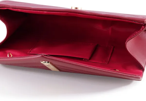 Maroon_Leather_Magnetic_Clutch_Bag_For_Women