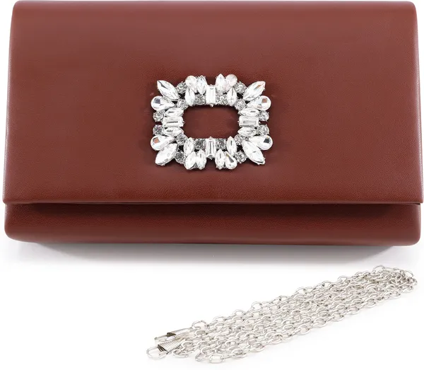Brown_Leather_Magnetic_Clutch_Bag_For_Women